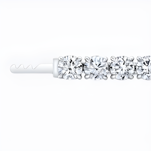 Brazalete para mujer corte redondo oro blanco de 18 quilates 4,20 quilates diamante GLI HRD cultivado en laboratorio - Imagen 4 de 7