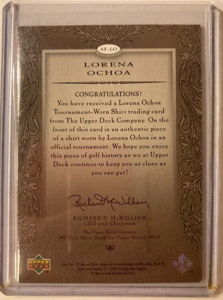 Lorena Ochoa 2 Color PATCH SP Signature Golf Authentic Fabric 2005 Jersey UD - Image 2 of 2