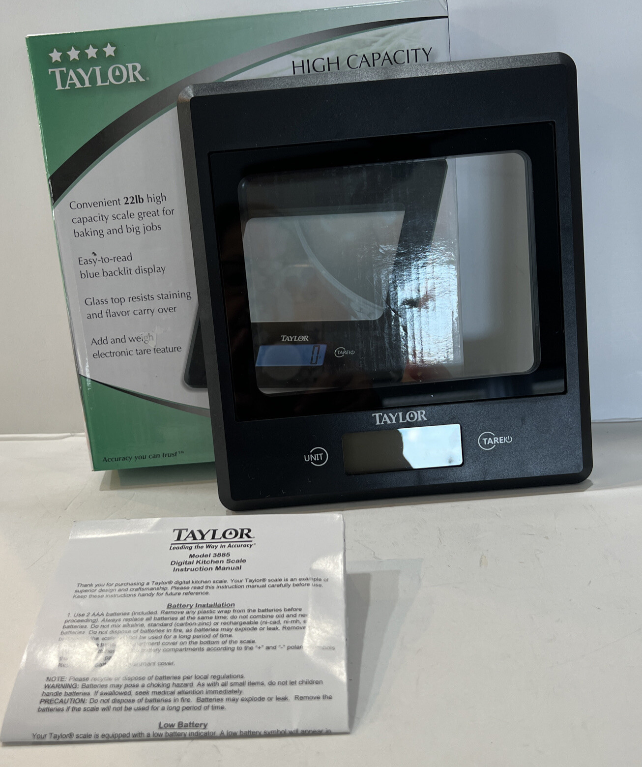 Taylor kitchen scale high capacity 22lb digital-image