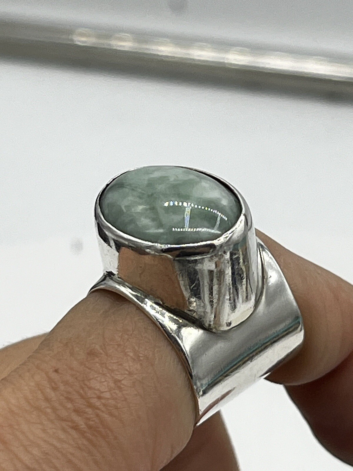 Sterling Silver Amazonite Ring - image 1