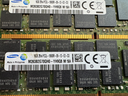 Mémoire serveur DDR3 Samsung M393B2G70QH0-YH9Q8 PC3-10600R 1333 MHz 96 Go 6 x 16 Go - Photo 3/5