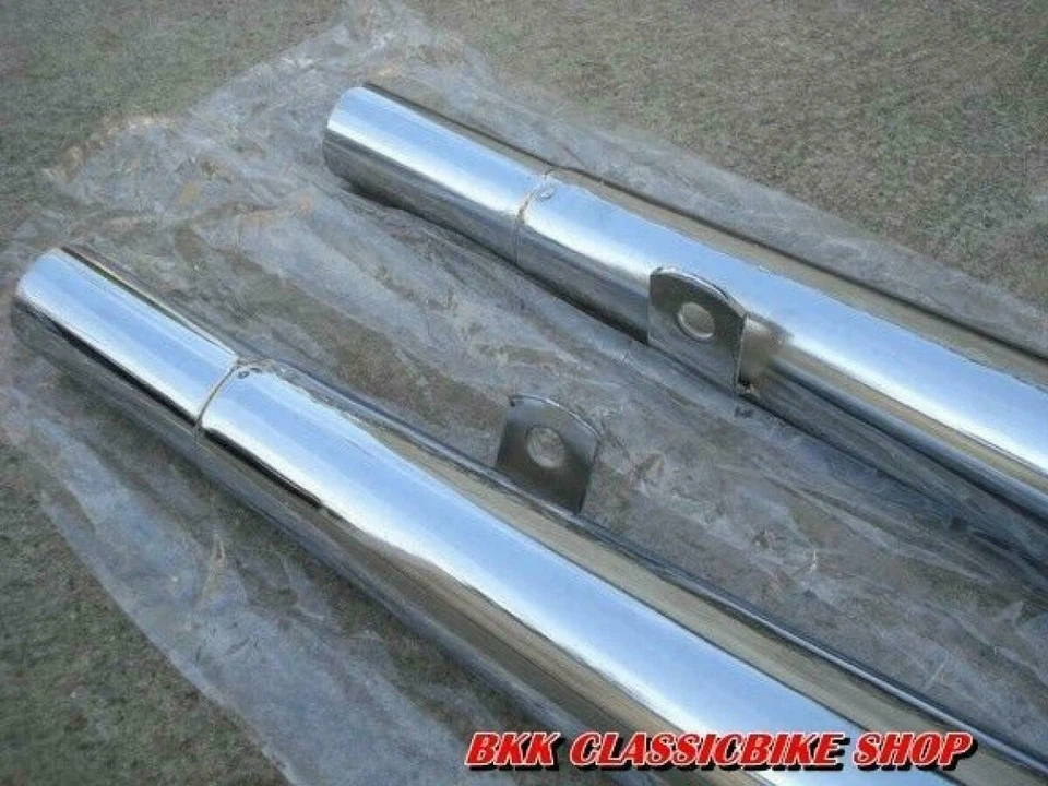 Fit HONDA Dream 250 305 C77 CA77 C72 CA72 EXHAUST MUFFLER LH&RH Brand New 1 PAIR - Imagem 3 de 4