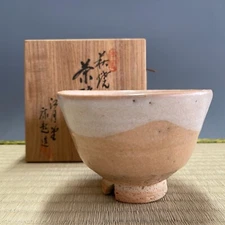 Koki Nosaka / Hagi Ware A471 : Japanese Pottery Chawan Matcha Tea Bowl Vintage