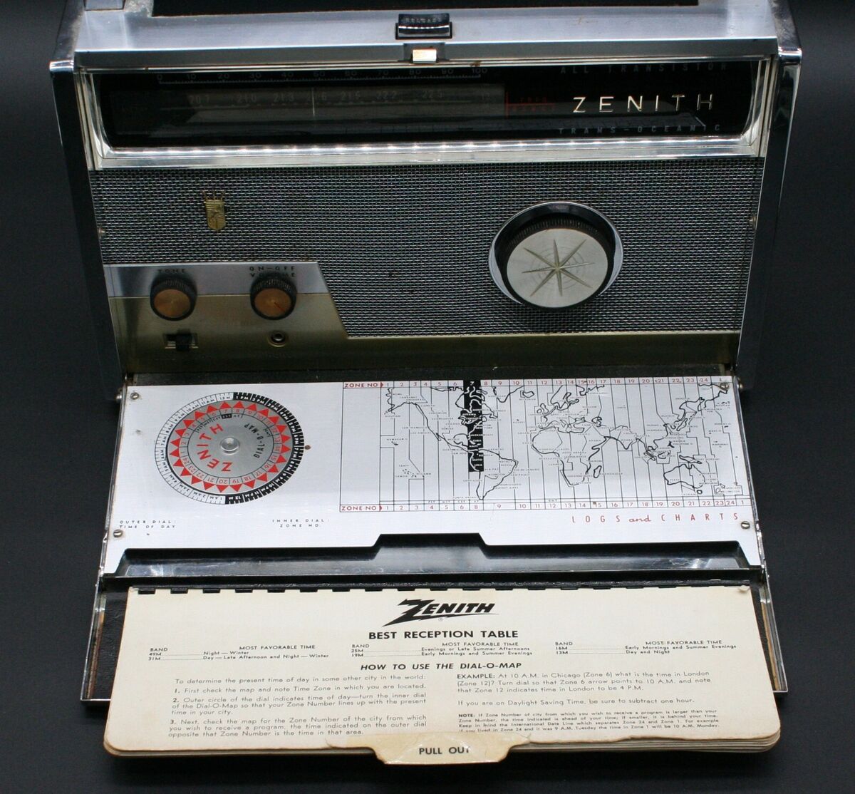 One (1) Zenith Royal 1000-D Trans-Oceanic Portable Short One (1) Zenith Royal 1000-D Trans-Oceanic Portable Short