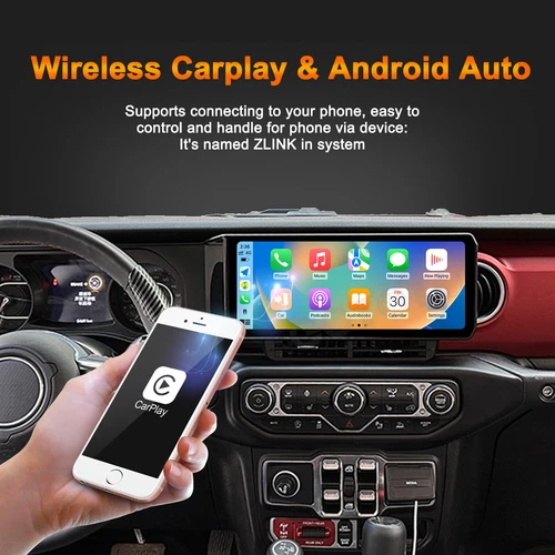 Android 12 Auto Receiver w/ HD Screen For Jeep Wrangler JL Gladiator 2018-2021 - Picture 5 of 13