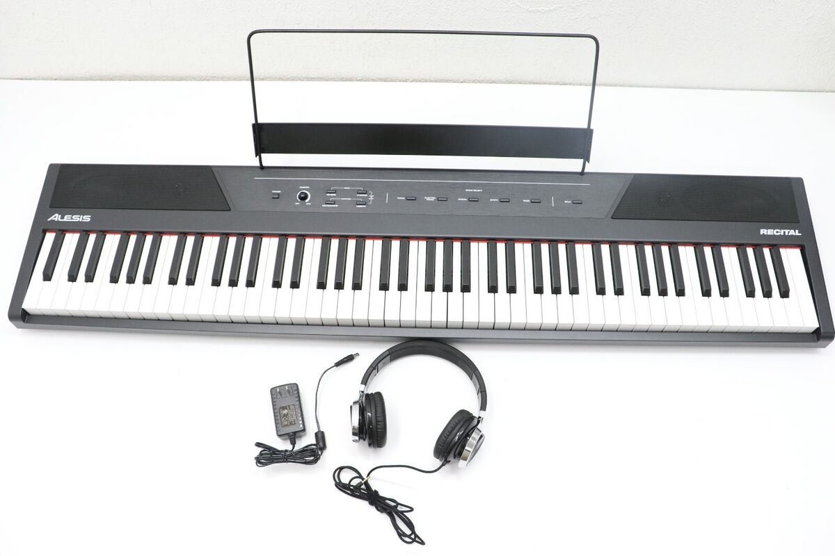 Alesis Recital 88 Keys Digital Piano with Headphones, Music Rest, Pedal Alesis Recital 88 Keys Digital Piano with Headphones, Music Rest, Pedal