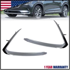 For Mazda CX-9 2016-2022 Front Driver and Passenger Side Chrome Bumper Trim Set