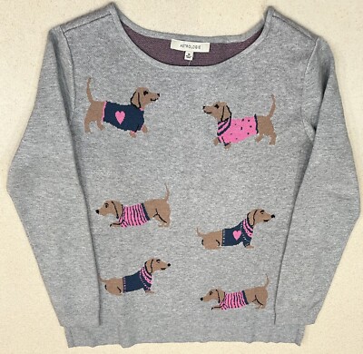 Ladies Sweater DACHSHUNDS in Pink&Blue Sweaters Astrologie NEW Wiener   $$ CUT!
