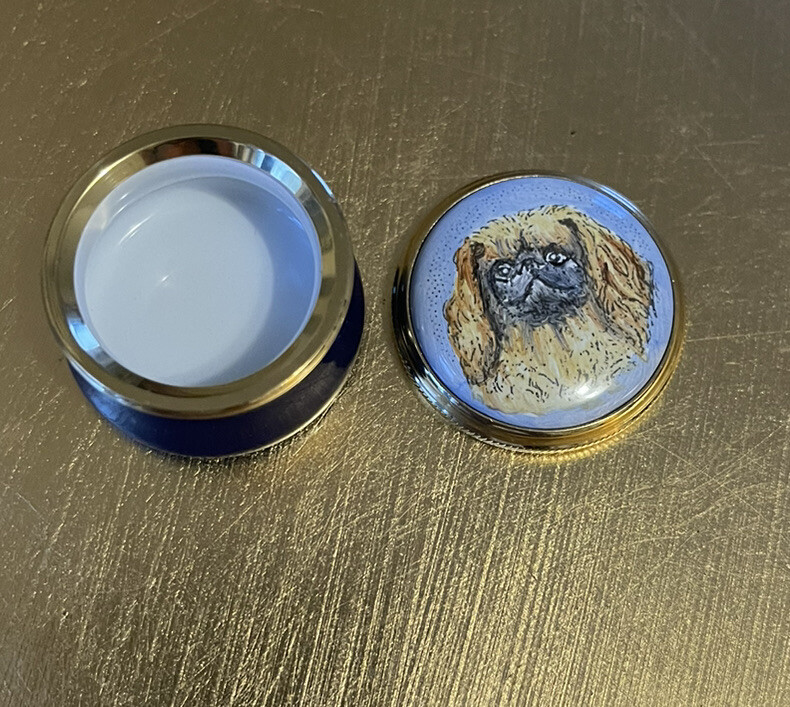 英国STAFFORDSHIRE ENAMELS ピルケース　テディベアピルケース Staffordshire Enamel Box - Etsy