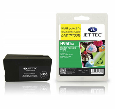 H950XL schwarz JetTec Drucker Tintenpatrone Ersatz für HP950XL