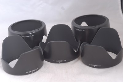 New Lot of Five Hoods for EOS EF 28-135 f/4-5.6 As Canon EW-78B ll + 2x 72mm Cap
