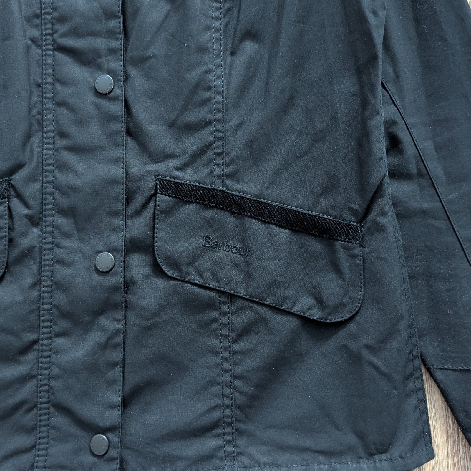 BARBOUR Isleham Wax Women's Jacket Black British Style Waxed Cotton image 5