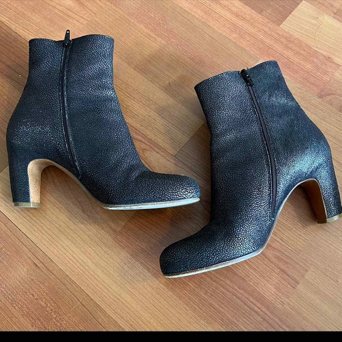 Maison Martin Margiela Ankle Boots Black Leather Size 38 Made in Italy