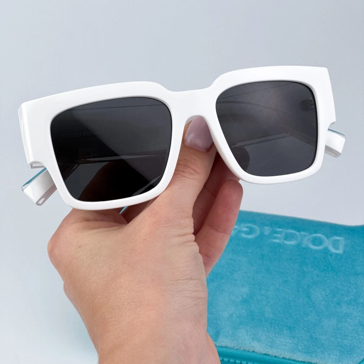 Dolce&Gabbana White Square Sunglasses for Women for sale | eBay display picture 1