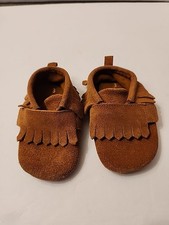 Wonder Nation Moccasin Genuine Leather Baby/Toddler Size 3 Brown