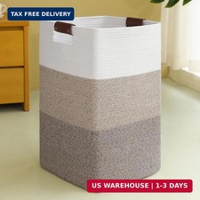 Laundry Hamper 96L Extra Large Laundry Basket, Woven Blanket Basket Cotton Wov
