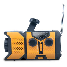 Emergency Hand Crank Solar Radio with LED Flashlight, AM/FM/NOAA Portable Weathe