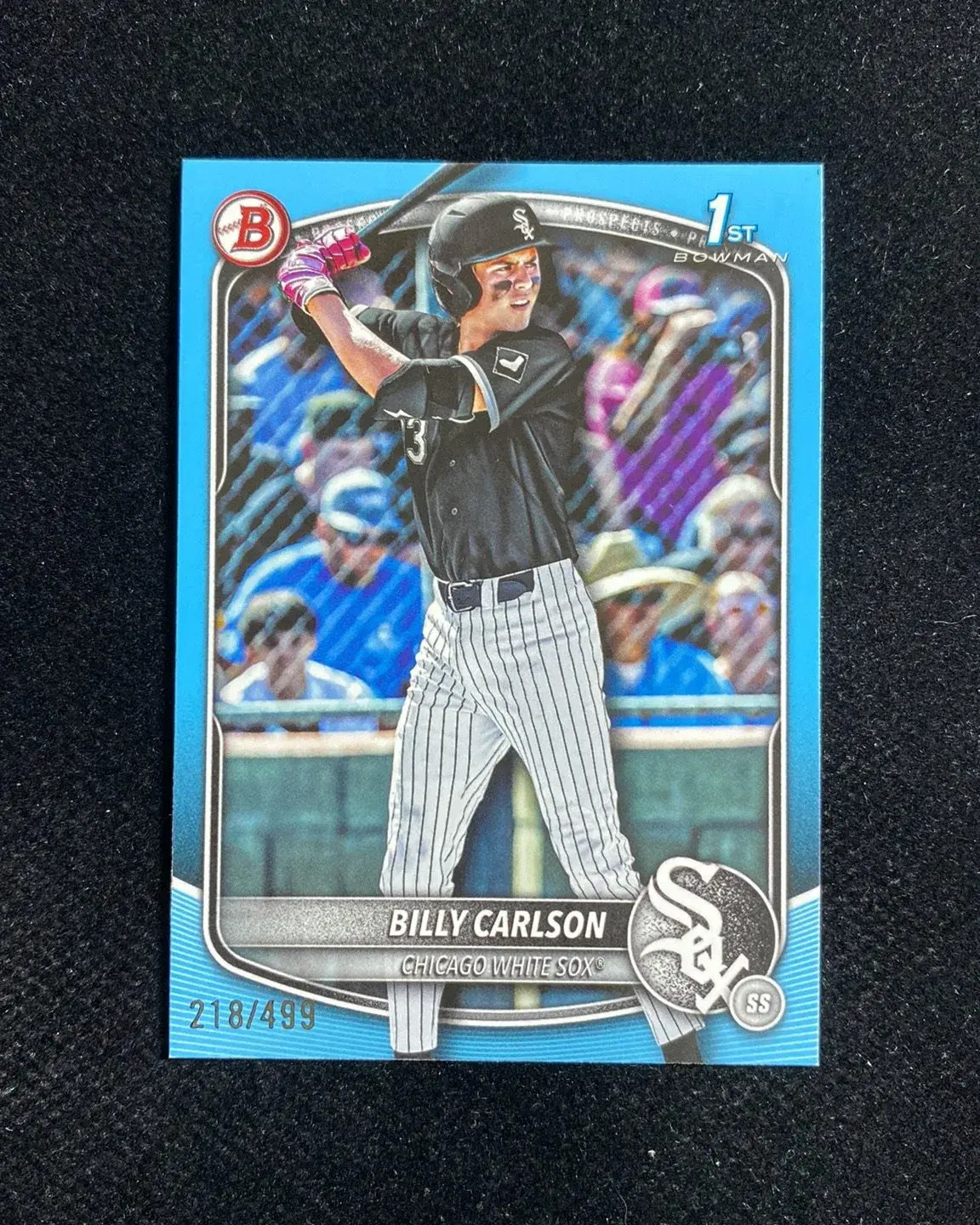 2025 Topps Bowman Draft Sky Blue #BD-10 Billy Carlson 1st 218/499 White Sox QI95