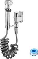 Bathroom Fresh Wall Mounted Faucet Spray Set, Langgi Toilet Companion, 1-In-2-Ou