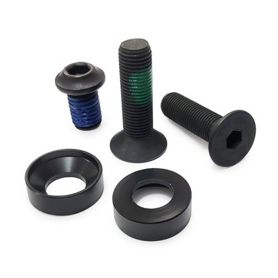 Stolen Team BMX Kurbelschrauben Set 19 mm 3/8 Zoll 24 TPI Set Schwarz