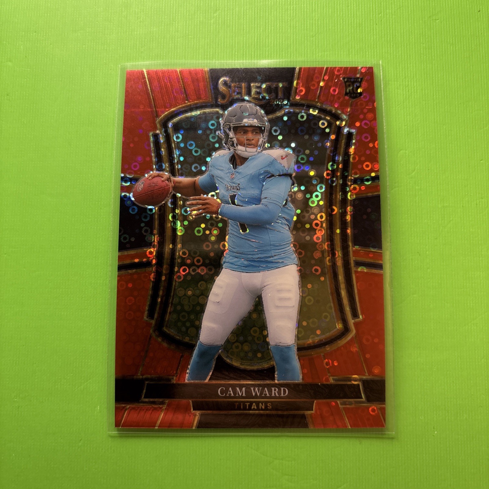 2025 Panini Select Cam Ward Red Disco Premier Level /49 No. 126 Tennessee Titans