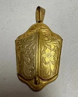Vintage Miriam Haskell Locket Pendant, Book Design, Goldtone, 2", Unsigned