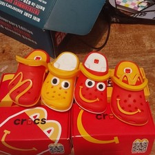 Crocs x McDonald's Happy Meal Mini Clog Shoe Toy Lot 4 2023 Ages 3-7