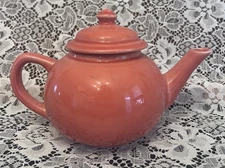 Vintage HLC Colonial 2 Cup Teapot Persimmon HLC Fiesta Mate 