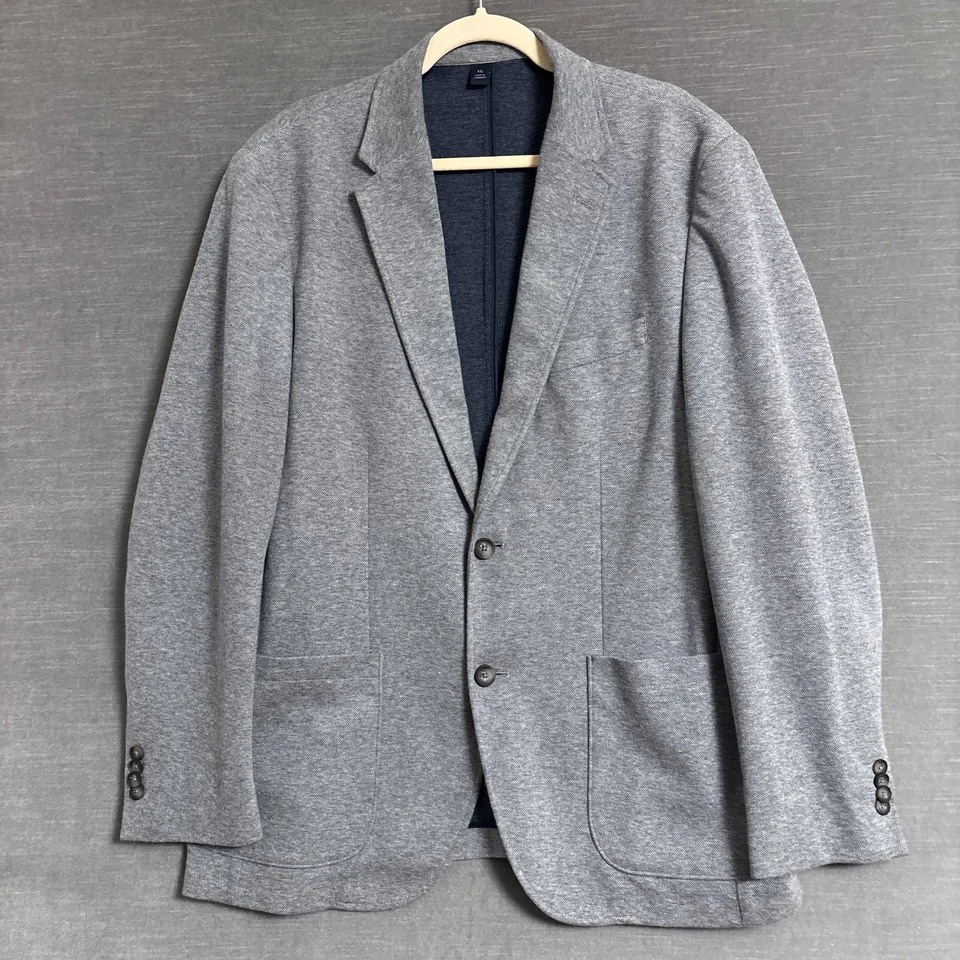 Abrigo deportivo Jos A Bank XL a medida gris tejido algodón blazer sin estructura 44L Foto 2 de 4