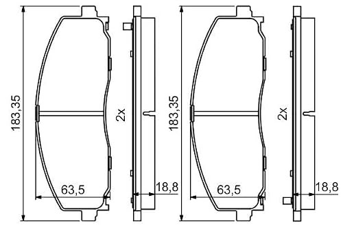 Bosch Bp1943 - Pastiglie Freni Auto, Asse Anteriore - Qualit Bosch - Riduzione - Miniatura 5