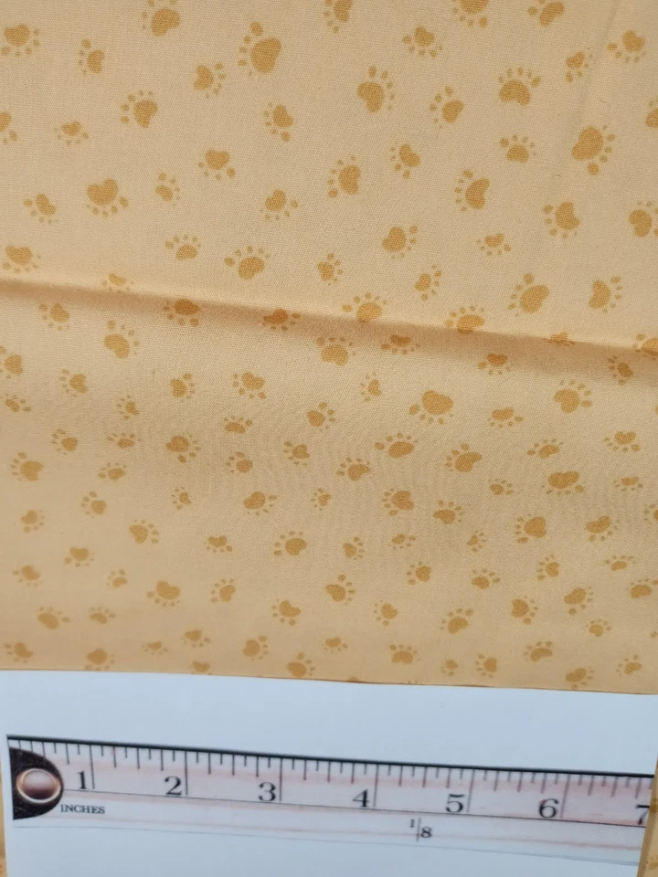 Exclusively Quilters Classic Collection Heaven Sent Gold Paw Print 26" x 44" - Image 2 of 3