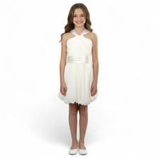 David  s Bridal Girl  s Size 8 Ivory Flower Girl Formal Dress