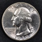 1950-P Washington Silver Quarter BU Uncirculated - Philadelphia Mint