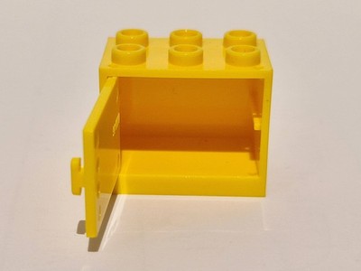 Klemmbausteine Schrank Gehäuse 2x3x2  gelb Kiste Box Container 2 Stück Neu  