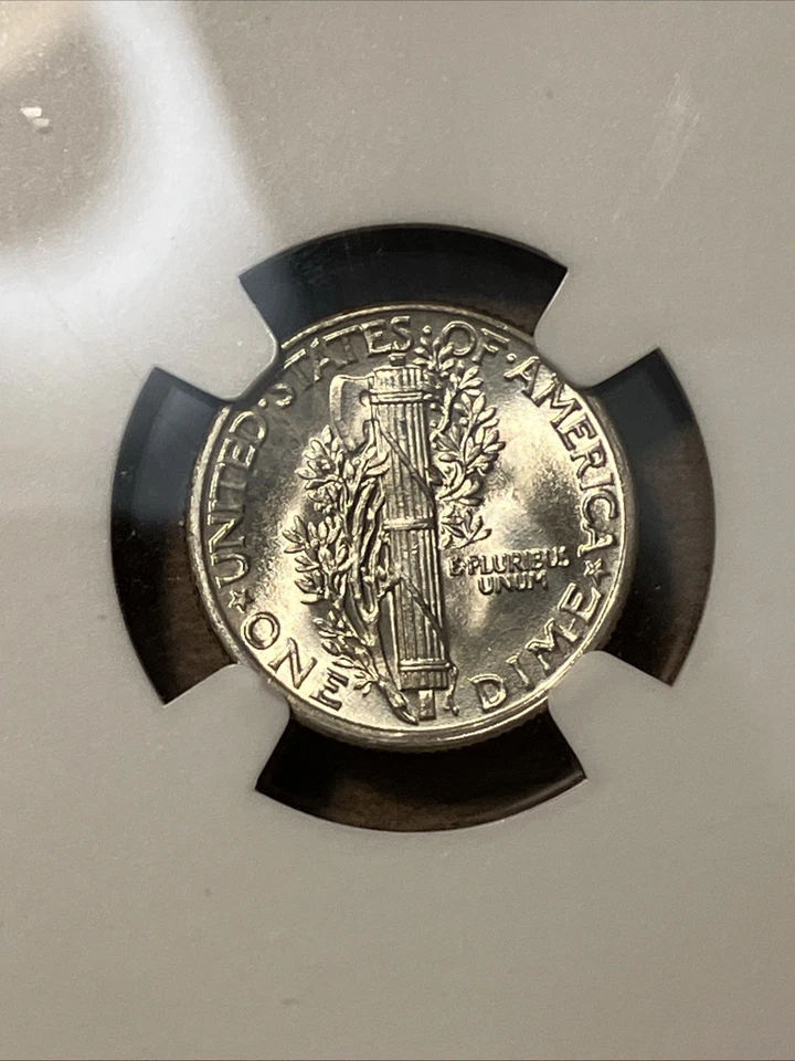 1935-P Mercury Silver Dime - NGC MS 66 FB- Full Bands - Free Shipping - Image 2 of 2