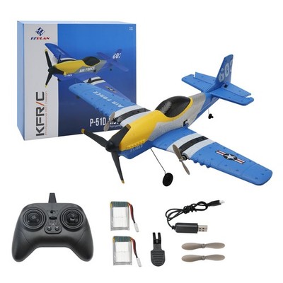  3Channel P51 Remote Control 2.4Ghz 6Axis Stabilizer Airplane Toy W/ 2Batteries