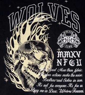 Darc Sport Wolves Club Oversized T Shirt Men's Large “Limited