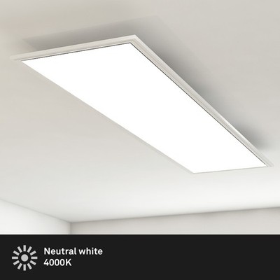 LED Panel Decken Leuchte Lampe Wohnzimmer neutralweiß Küche Büro 119,5cm