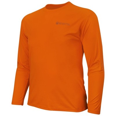 Beretta Covey Tech Long Sleeve Tee Blaze Orange, XL, UPF 50 (TS208T11800402XL)