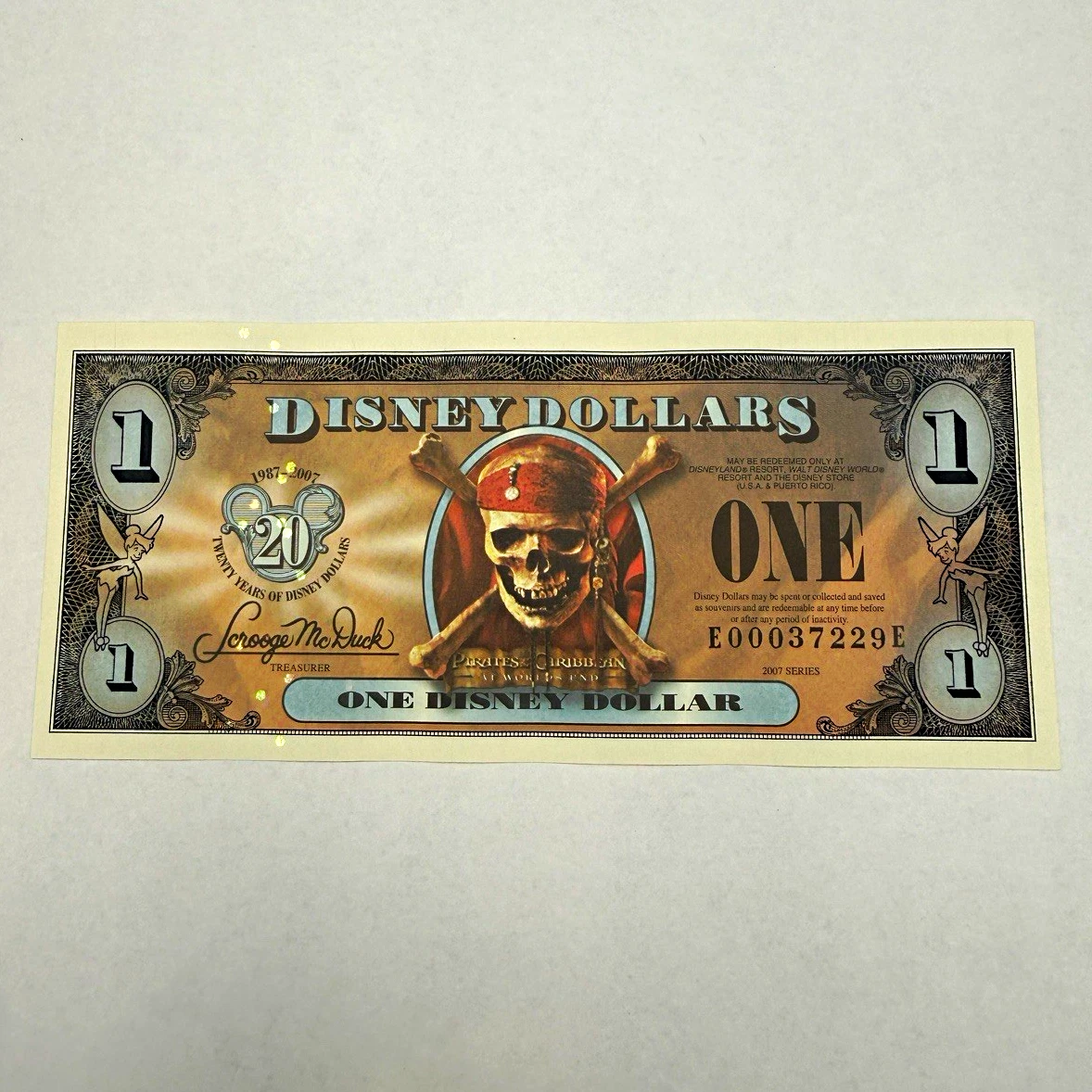 Pirates of the Caribbean Disney Dollars (1968-Now) for sale | eBay