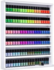 Wood Nail Polish Rack, Wall Mount Nail Polish...