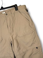 The North Face Convertible Hiking Pants Khaki Mens Large Outdoors Zip Off 36x32
