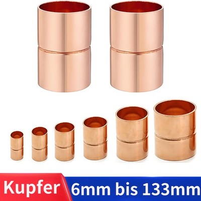 Kupfer Lötfittings Schiebemuffe Φ6mm 8mm~133mm Muffen Löt Fitting Kupferfitting