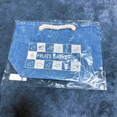 Fruits Basket Anime Shop Limited Denim RollTop Tote Bag, Blue, Unused, with