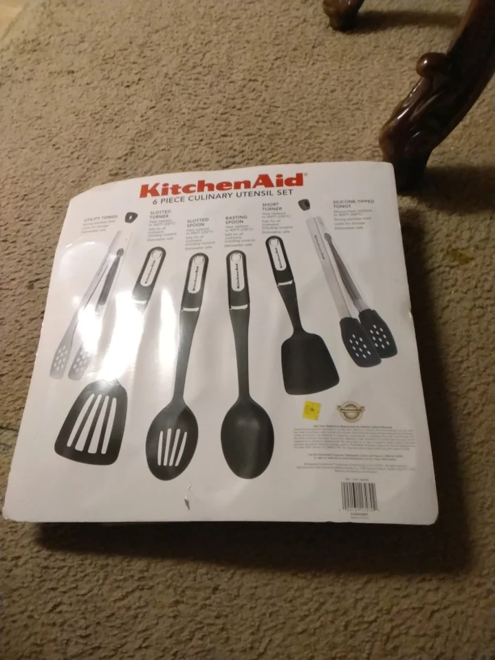 KitchenAid 6 piece Cooking Utensil Set Kitchen Spatulas, WISK, PEELER, Scope - Image 2 of 2