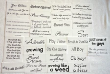 CREATIVE MEMORIES EXPRESSIONS OF BABY BOY  30 CHIFFON VELLUM  QUOTES NIP