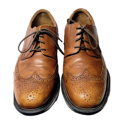 Johnston & Murphy Mens Brown Leather Wingtip Oxford Dress  display picture 3