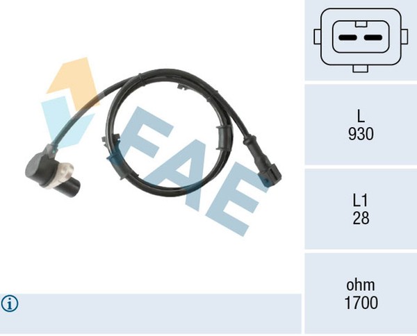 ABS Sensor Raddrehzahl FAE 78579 FüR Volvo S40 1 644 V40 645 Mitsubishi Carisma-image