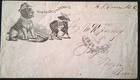 Civil War Patriotic -Bulldog "Scott" & "Jeff" Caricature "Why Don't You Take It"