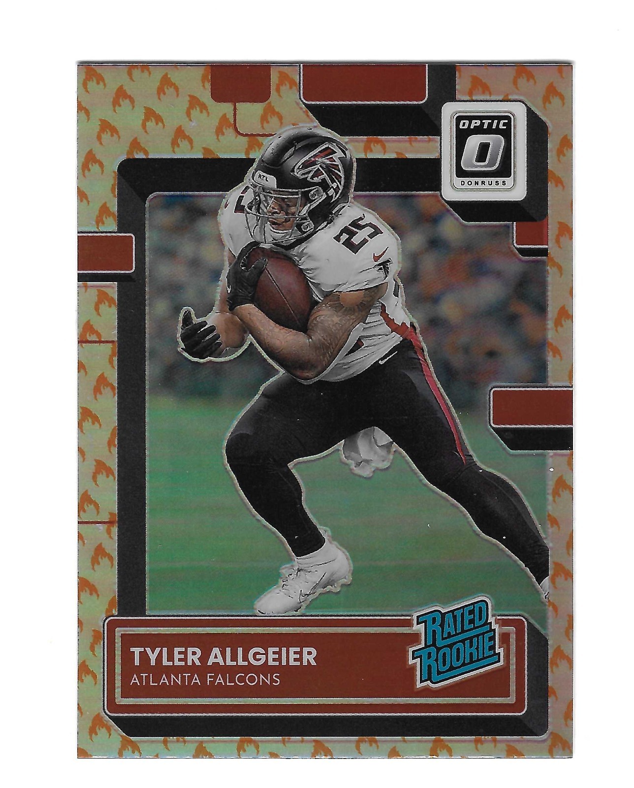 TYLER ALLGEIER 2022 DONRUSS OPTIC FIRE EMOJI SSP ROOKIE RC #278 $30.00 FALCONS